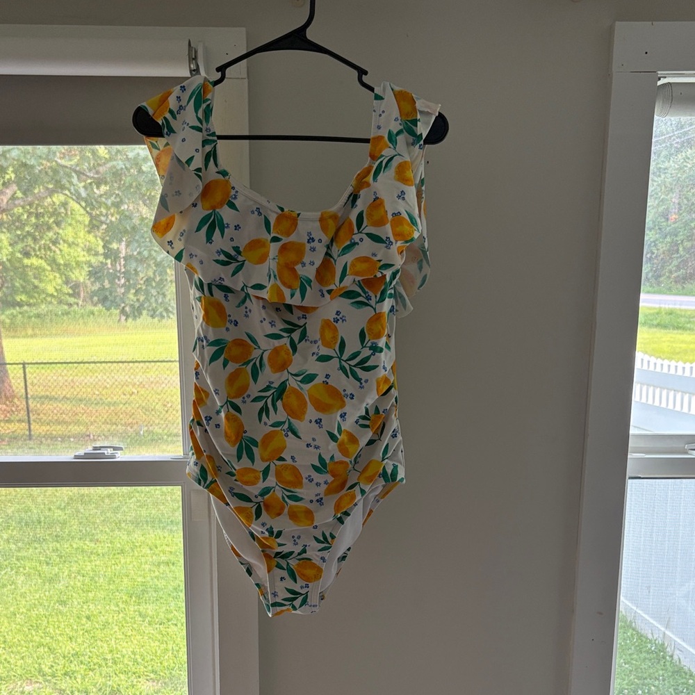 Lemon Print One-Piece Swimsuit